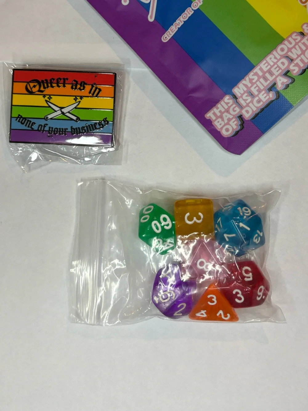 Pride Rainbow Party Pack dice - Rainbow Colors